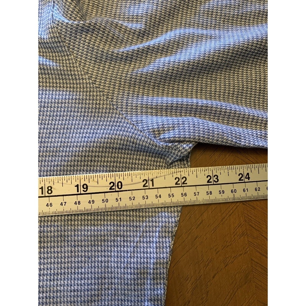 DIGEL Long Sleeve Button Up Shirt Mens 42L Blue Houndstooth Baumwolla Cotton NWT - Picture 13 of 16